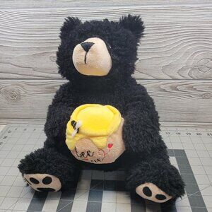 Black Bear Ganz Bee Mine Honey Pot Sitting Plush Stuffed Animal‎ Love 12 in